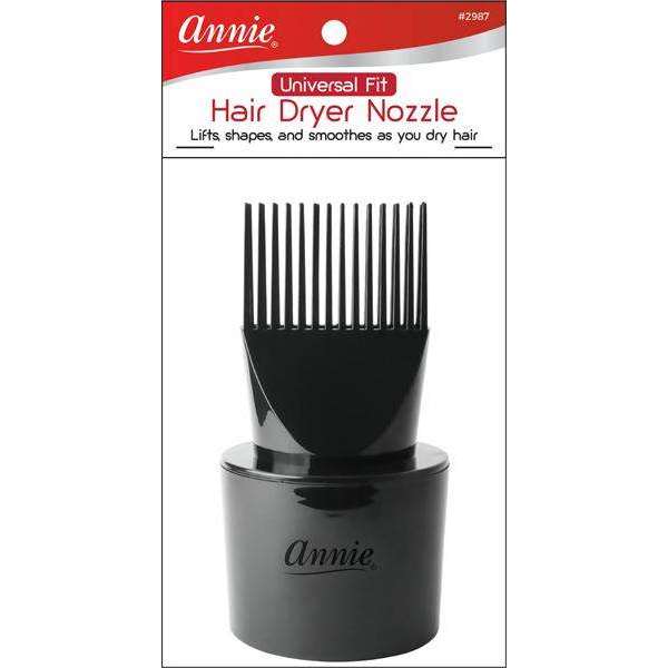 Annie Universal Fit Hair Dryer Nozzle Black