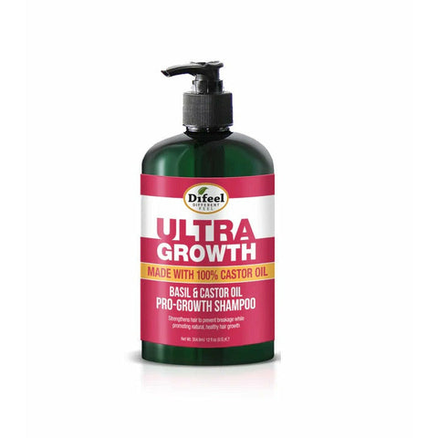Difeel: Ultra Growth Basil & Castor Oil Pro Growth Shampoo 12oz