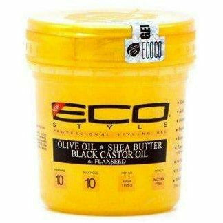 Eco Style: Gold Olive Oil, Shea Butter and Black Castor & Flaxseed Oil Gel