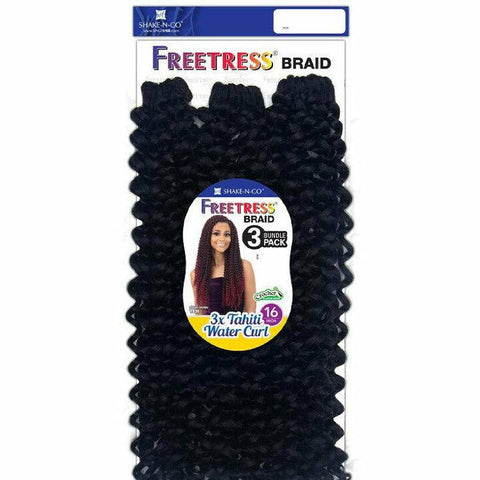 FreeTress: 3X Tahiti Water Curl Crochet Braids 16"
