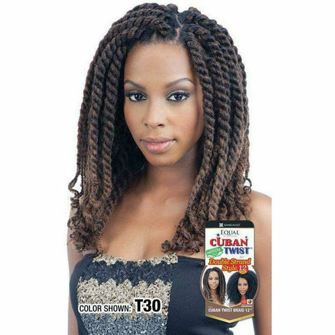 FreeTress: Equal Cuban Twist Braid 12" Synthetic Hair Double Strand Style