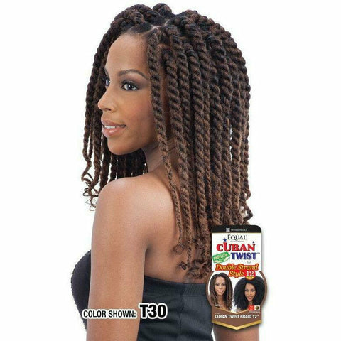FreeTress: Equal Cuban Twist Braid 12" Synthetic Hair Double Strand Style