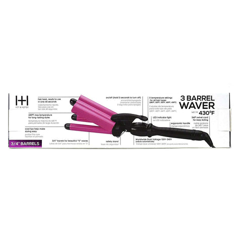 Hot & Hotter 3 Barrel Waver Curling Iron 3/4 Inch