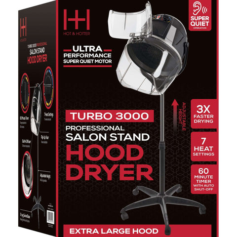 Hot & Hotter Turbo 3000 Professional Salon Stand Hood Hair Dryer