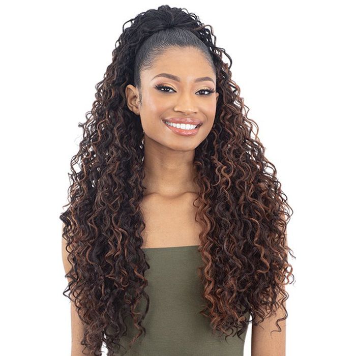 Shake-N-Go Organique Synthetic Drawstring Ponytail - Dominica Curl 28"