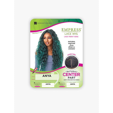 Sensationnel Empress Natural Center Part Synthetic Lace Front Edge Wig - Anya