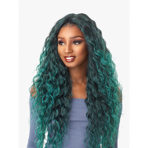Sensationnel Empress Natural Center Part Synthetic Lace Front Edge Wig - Anya