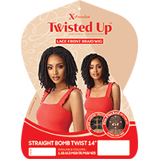 Outre X-Pression Twisted Up Synthetic Lace Front Wig - Straight Bomb Twist 14"